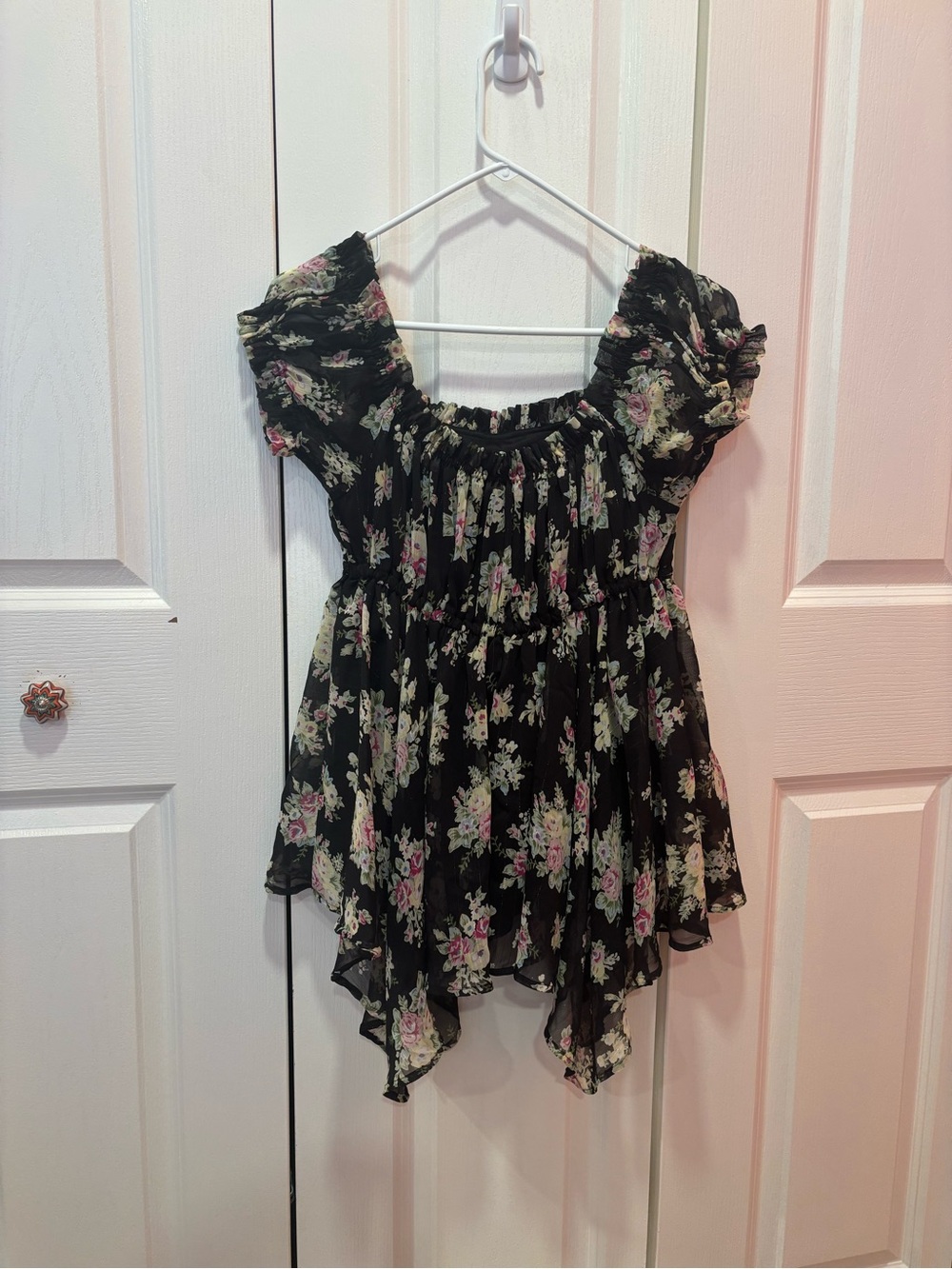 Axesfemme Blouse with Pink Roses